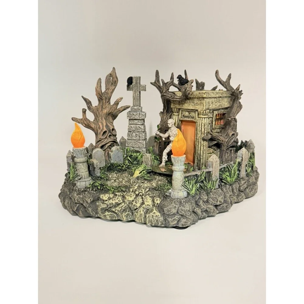 Hawthorne Village Universal Monsters The Mummy's Tomb Retired Halloween Box COA